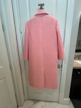 Alice + Olivia Pink Bouclé Long Pea Coat